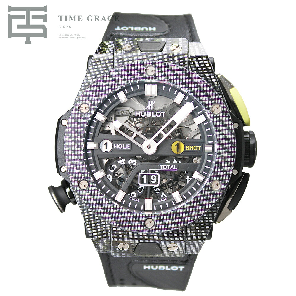 【未使用品】 HUBLOT ビッグ・バン ウニコ ゴルフ ブラックカーボン 416.YT.1120.VR NSランク メンズ