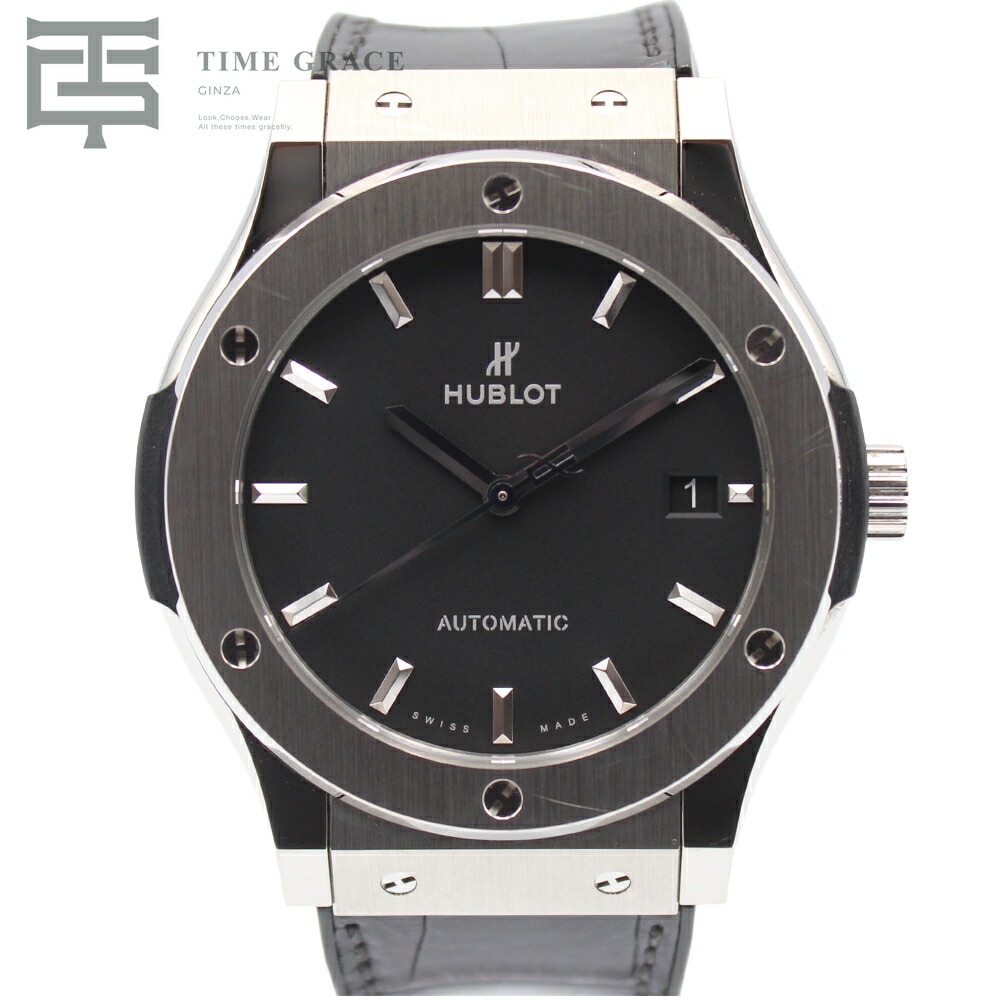 【中古】 HUBLOT クラシック・フュージョン クラシックフュージョン チタニウム 511.NX.1171.LR ブラック Aランク メンズ