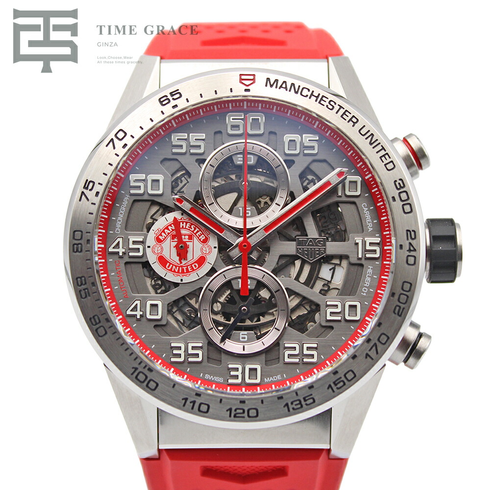 【中古】 TAGHeuer オイスター パーペチュアル カレラ キャリバー ホイヤー０１ マンチェスター ユナイテッド スペシャルエディション CAR201M.FT6156/SS-RV/AT Sランク メンズ