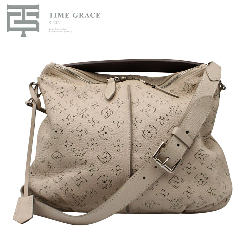 【中古】 LOUIS VUITTON モノグラム マヒナ セレネPM ブロン 2WAYバッグ Bランク レディース