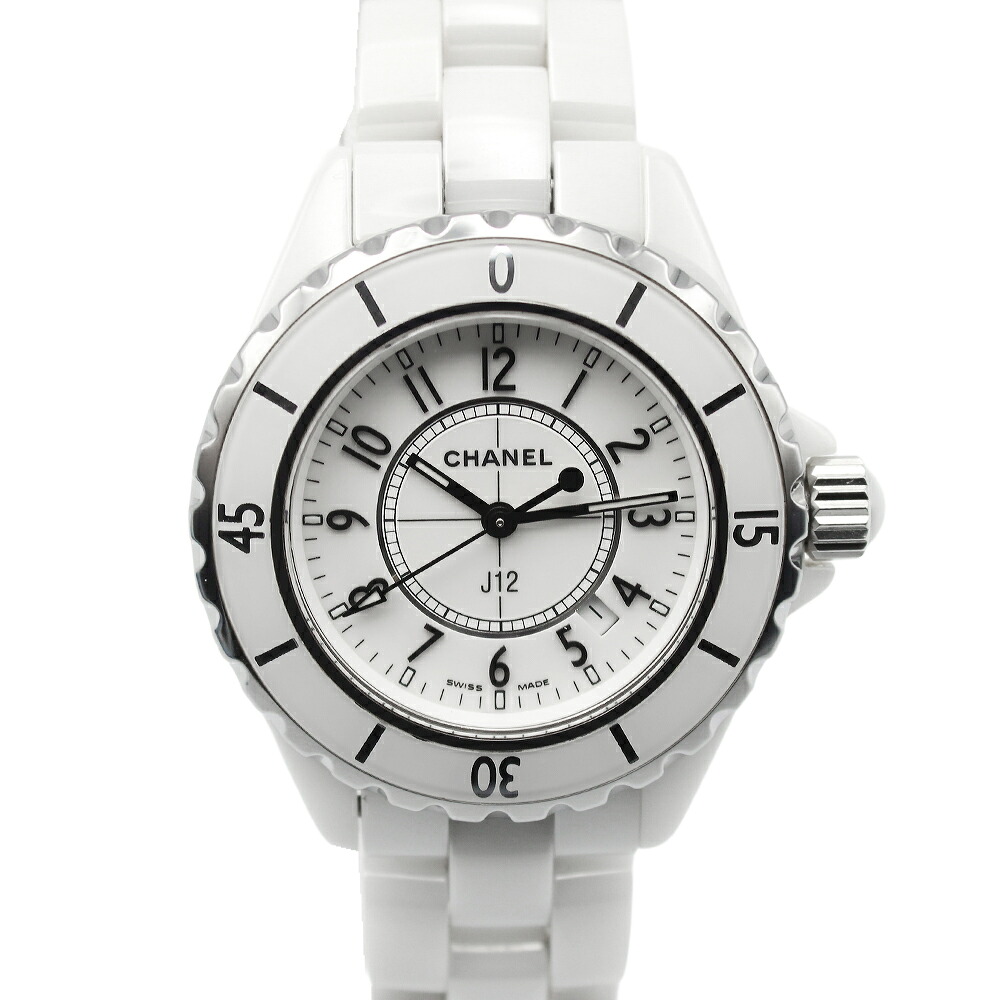 シャネル J12 33粍 白いこと H0968 CHANEL 中古 ウオッチ