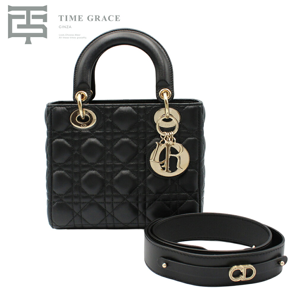 ディオール レディ ディオール バッグ スモール ブラック Dior 中古 バッグ｜TIME GRACE GINZA 店