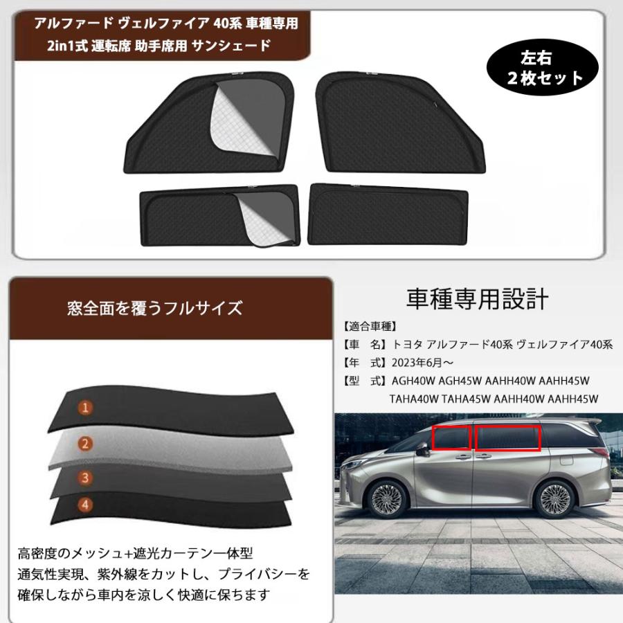 楽天市場】アルファード40系 ヴェルファイア40系 メッシュサンシェード