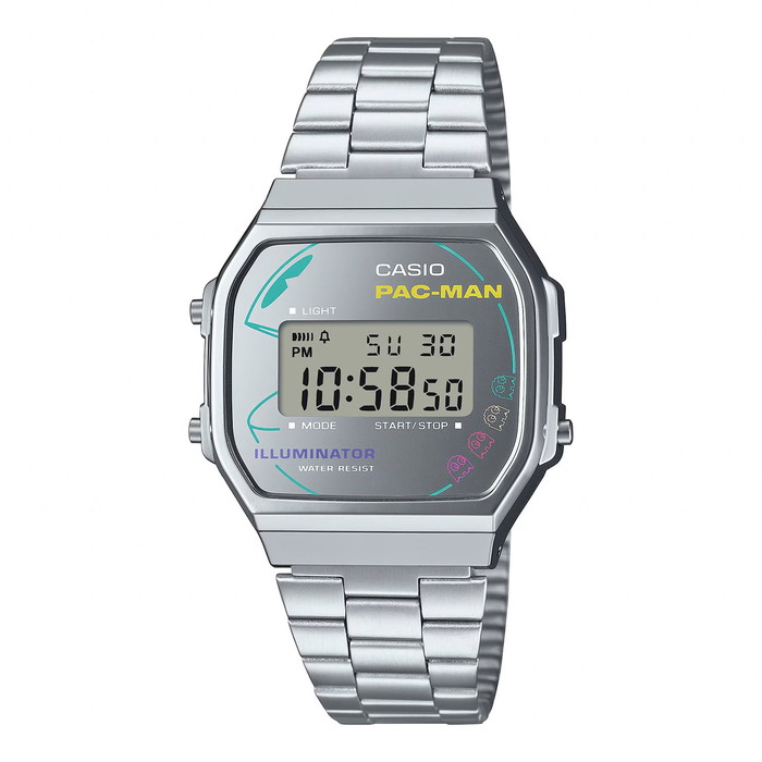 【10年保証】CASIO STANDARD PAC-MAN COLLABORATION MODELS MEN カシオ スタンダード パックマン コラボ A168WEPC-7A 腕時計 時計 ブランド メンズ チープカシオ チプカシ デジタル 日付 メタル 海外モデル ギフト プレゼント