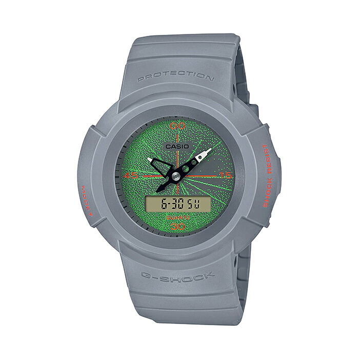 【国内正規品】CASIO G-SHOCK カシオ Gショック AW-500MNT-8AJR 腕時計 時計 ブランド メンズ キッズ 子供 男の子 アナデジ 日付 カレンダー 防水 グレー グリーン 緑 ギフト プレゼント
