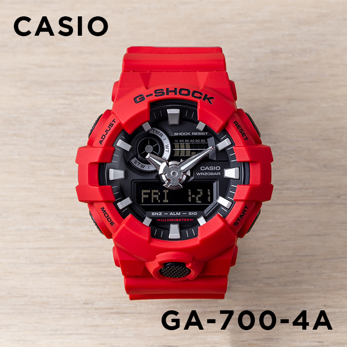 G-SHOCK GA-900-4AJF CASIO 赤 GA900-4A | Analog-Digital Men's Watch G-SHOCK | CASIO