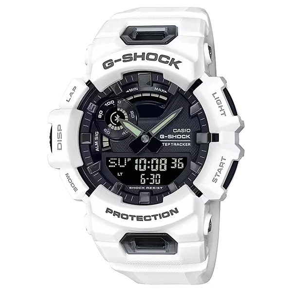 【10年保証】【日本未発売】CASIO G-SHOCK カシオ Gショック GBA-900-7A 腕時計 時計 ブランド メンズ キッズ 子供 男の子 アナデジ スマホ 連動 計測 歩数計 万歩計 日付 防水 ホワイト 白 ブラック 黒 海外モデル ギフト プレゼント