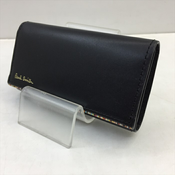 Paul Smith ポールスミス Paul Smith Bag ストライプポイント Psc752 連キーケース ブラック キーケース 雑貨 メンズ 中古 非常に良い Fs和泉中央店 Andapt Com