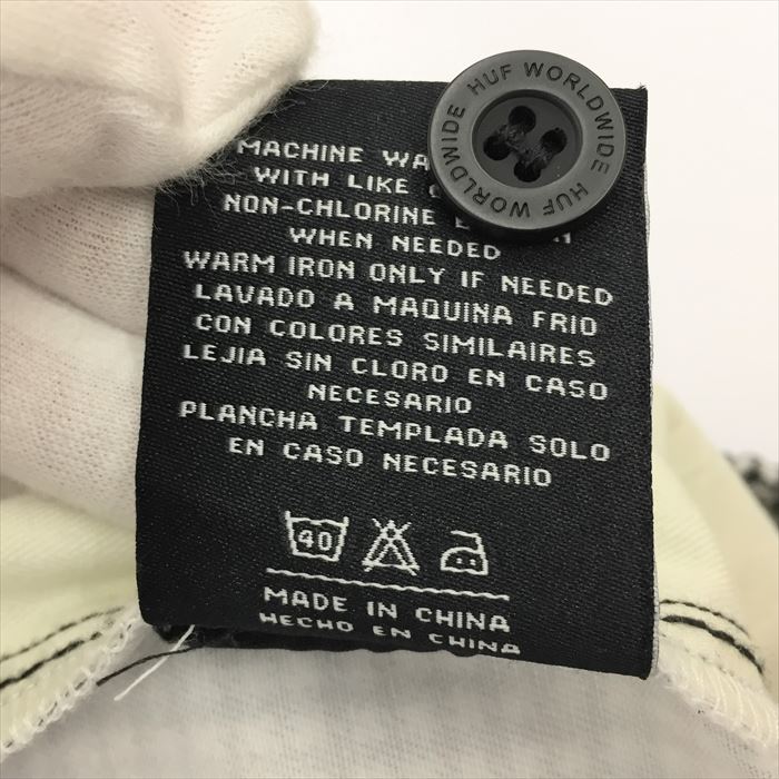 中古 Huf ハフ Easy Work Pant イージーワークパンツ ブラック ホワイト サイズ L Mens メンズ 中古 非常に良い Fs和泉中央店 211017 お宝家和泉中央店 Mydrap Com