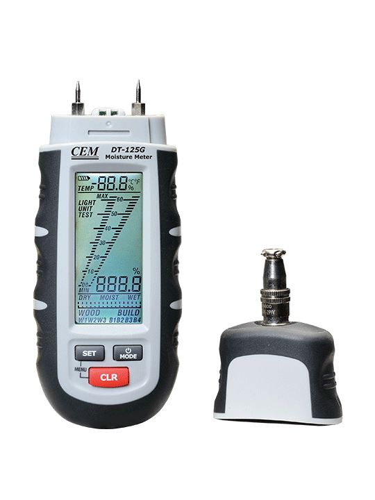 水分計 【CEM DT-125G】材料水分計 LCDディスプレイ 多様なプローブ 建築材料測定 自動電源オフ機能 木材測定 高精度 機能的 データ分析 広い測定範囲