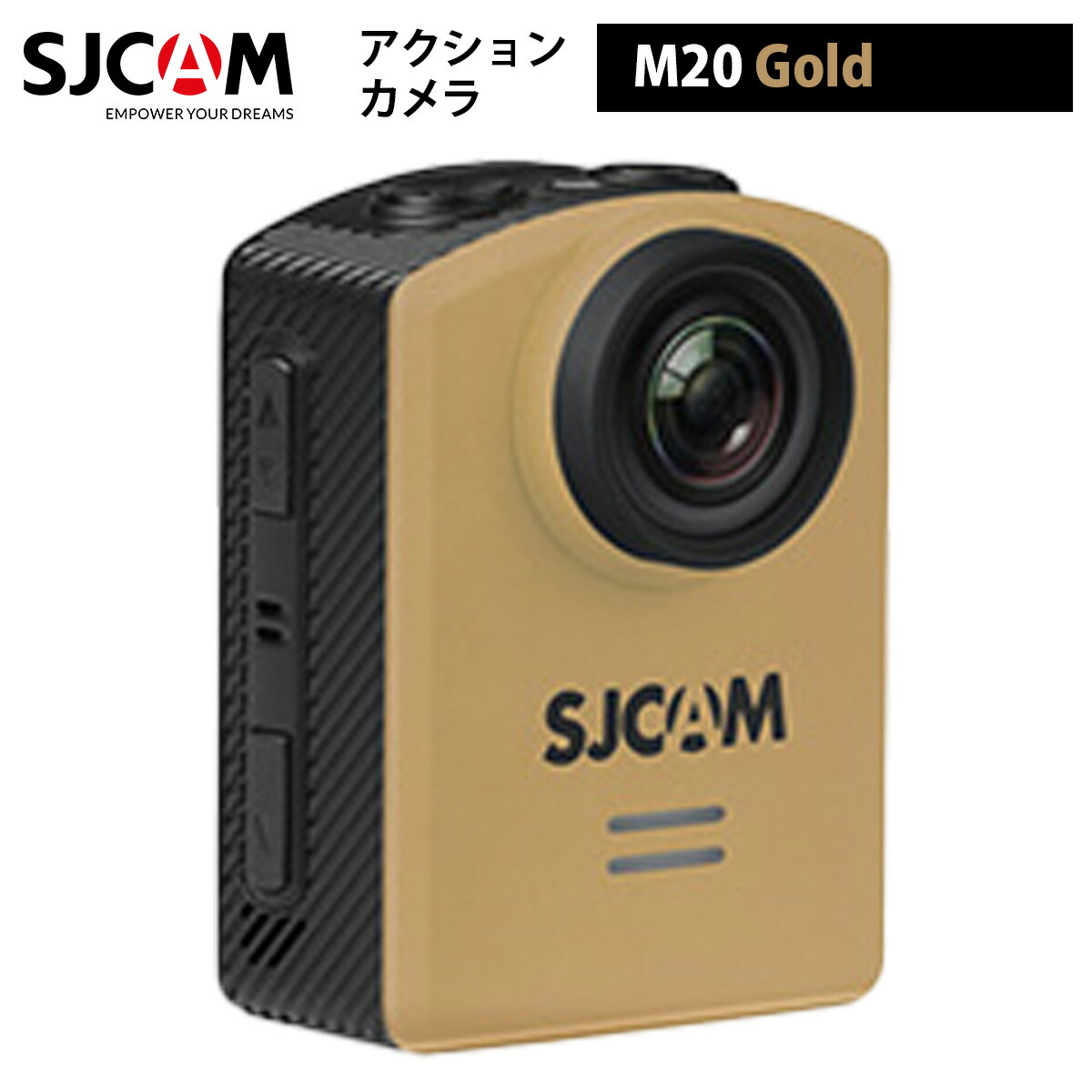SJCAM 【正規輸入品】アクションカメラ M20（色：ゴールド） 多機能リモコン 16メガピクセル ジャイロスタビライゼーション 選べるカラー ジャイロ機能 手ぶれ補正 水深30m 空中ビデオ 防水ケース付属 セット サイクリング FPV ドライブレコーダー