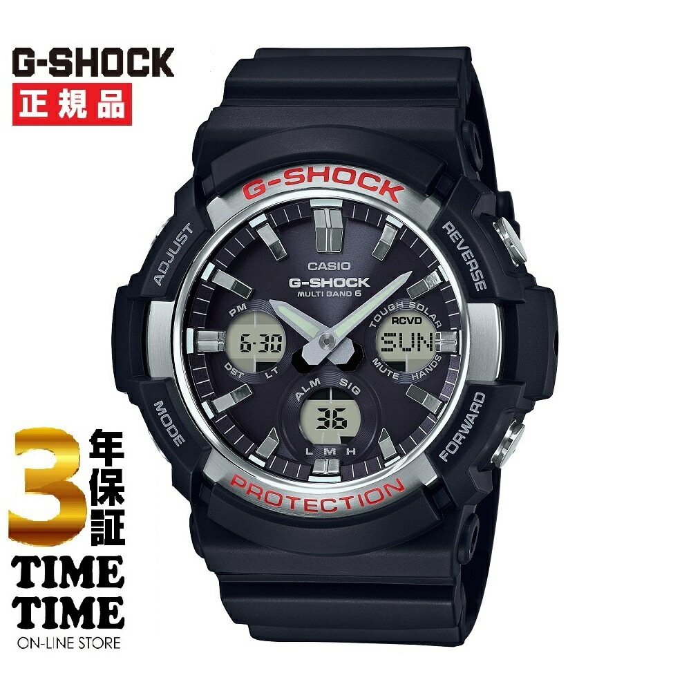 【17日10時まで最大2,000円OFFクーポン！ポイント最大47倍】CASIO カシオ G-SHOCK Gショック ソーラー電波 ブラック GAW-100-1AJF 【安心の5年保証】