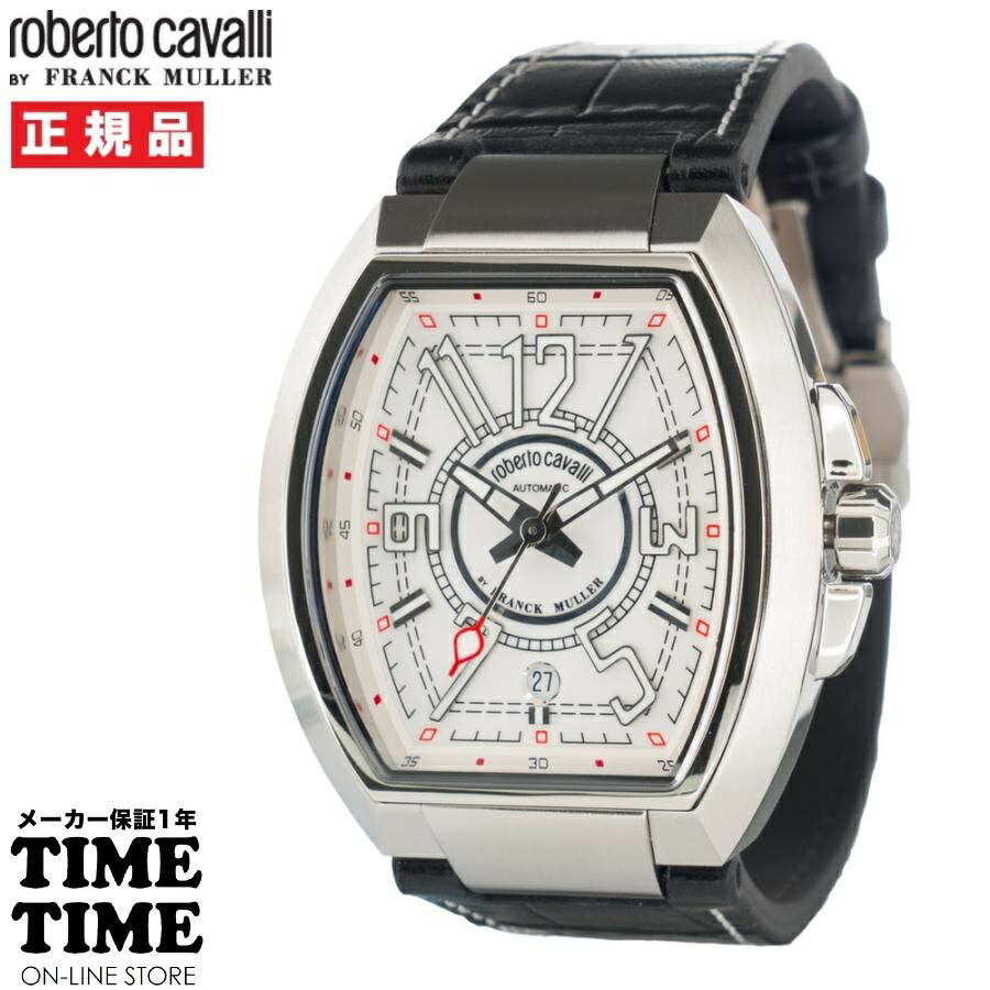 【26日26時まで!最大2,000円OFFクーポン!ポイント最大47.5倍】roberto cavalli BY FRANCK MULLER ロベルト・カヴァリ バイ フランク・ミュラー 自動巻 ホワイト RV1G207L0011 メンズ 【安心の2年保証】|TIMETIME ONLINE STORE
