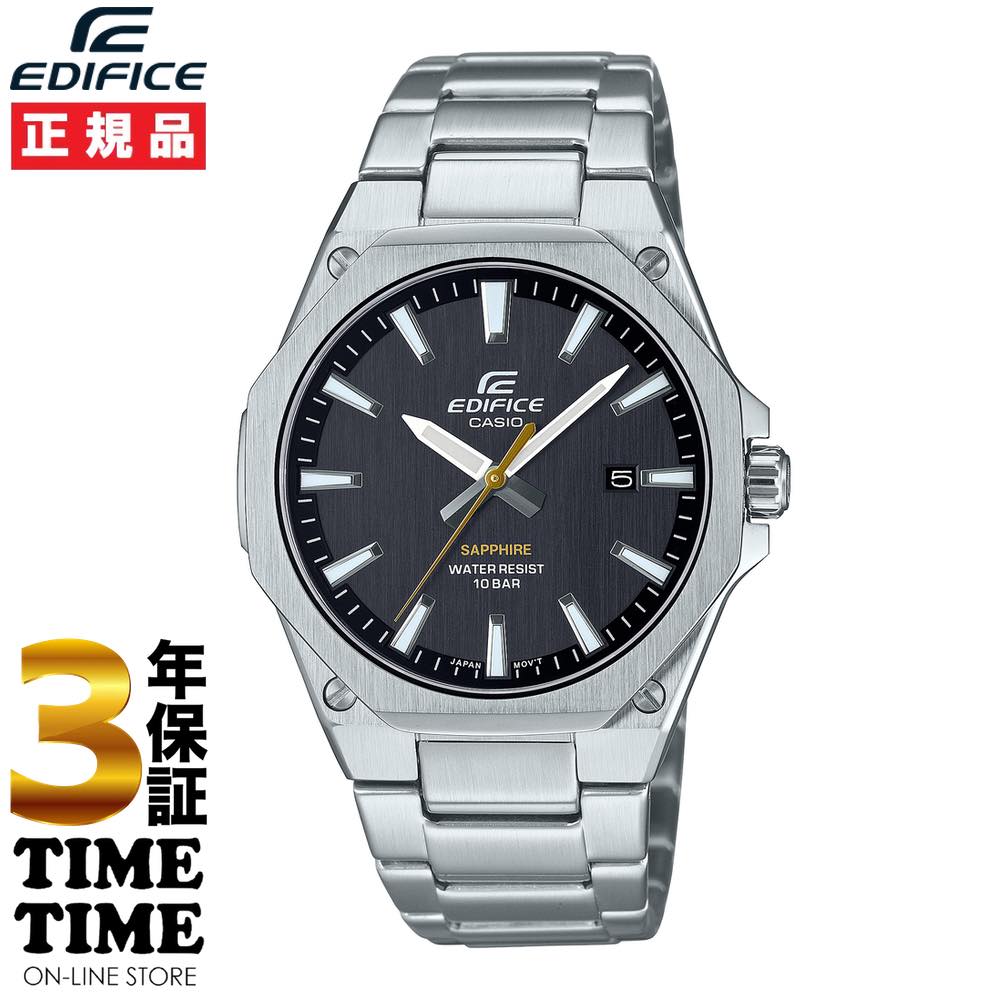 【ファッション対象ストア！10％クーポン付】CASIO カシオ EDIFICE エディフィス 3針アナログ オクタゴン ブラック シルバー EFR-S108DJ-1AJF 【安心の5年保証】