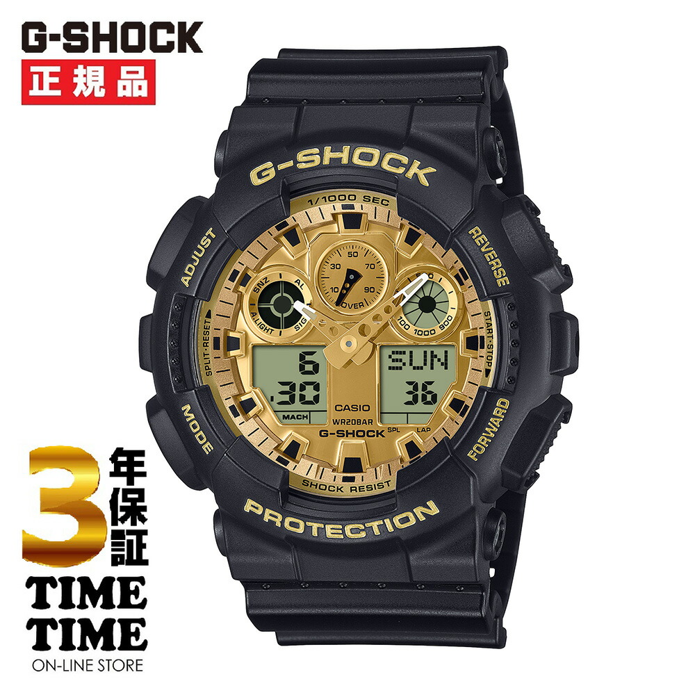 【ファッション対象ストア！10％クーポン付】CASIO カシオ G-SHOCK Gショック GA-100GGB-1A9JF BLACK&GOLD【安心の5年保証】