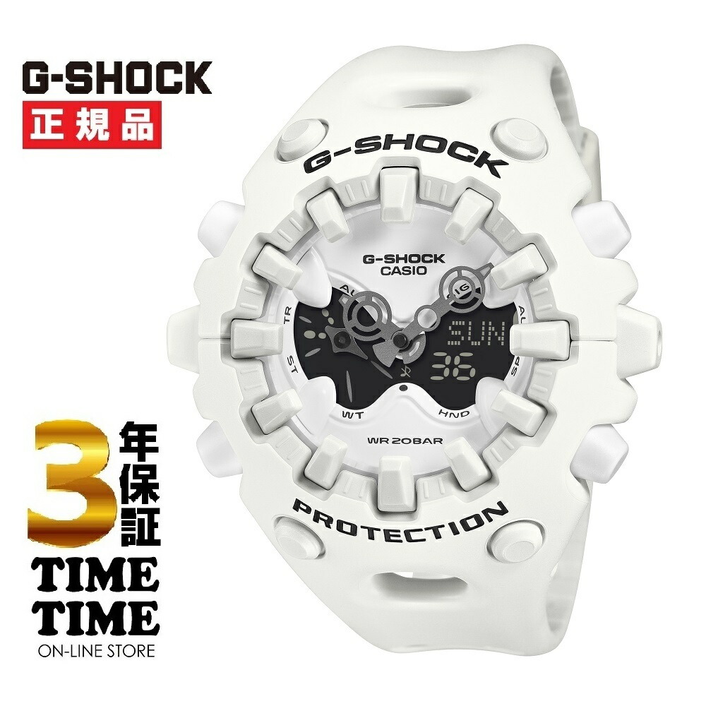 【16日27時まで最大2,000円OFFクーポン！ポイント最大49倍】CASIO カシオ G-SHOCK Gショック ホワイト 大容量電池採用モデル GA-V01-7AJF【安心の5年保証】