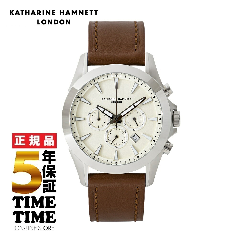 【26日26時まで！最大2,000円OFFクーポン！ポイント最大47.5倍】KATHARINE HAMNETT キャサリンハムネット タイムタイム 限定モデル 茶カーフレザー KH20J904 【安心の5年保証】他店では買えない特別な商品｜TIMETIME ONLINE STORE 15,048円