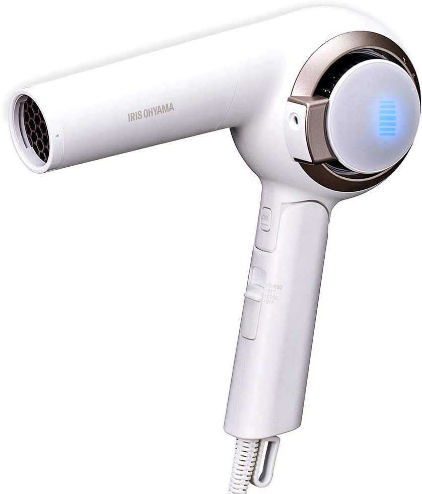 アイリスオーヤマ モイストプロドライヤー センサー付 温度コントロール マイナスイオン LEDライト 大風量 サーモセンサー搭載 HDR-MC1-W ホワイト IRIS OHYAMA｜ティーナカデンセンター