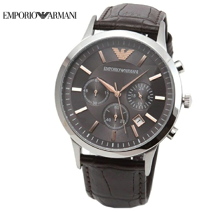 【楽天市場】EMPORIO ARMANI エンポリオ アルマーニ 腕時計 レナート AR2513 革バンド ｜ クロノグラフ ｜ カレンダー ...