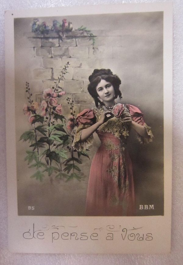 楽天市場】アンティークポストカード フランス 美しい少女 : タイニー