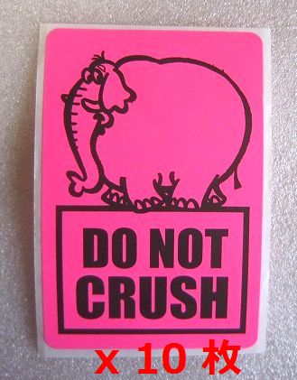 楽天市場 目立って可愛い アメリカのシール Do Not Crush こわれもの 取扱い注意 ピンク １０枚 タイニーフラワーズ