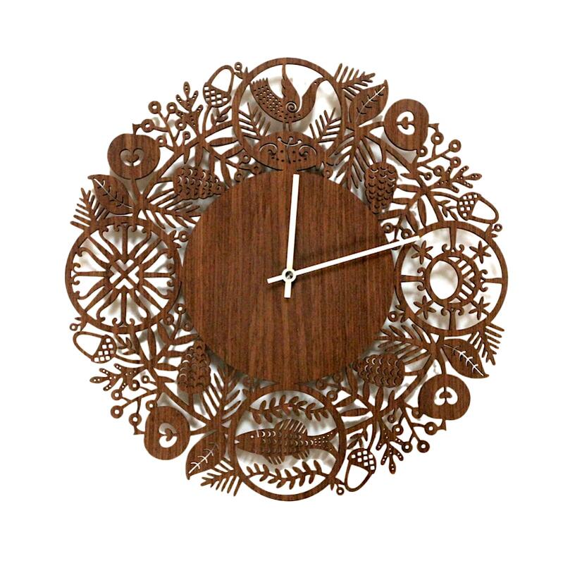 Etno Design（エトノデザイン）柱時計TIME OF FULLNESS 縁絶無《うす暗い色つや》