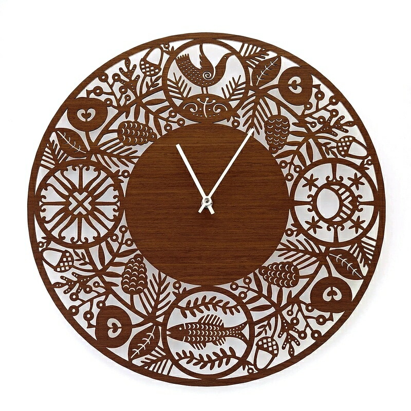Etno Design（エトノデザイン）柱時計TIME OF FULLNESS 縁あり《うす暗い色つや》