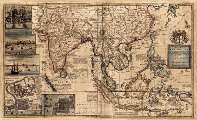 楽天市場 18世紀 アンティーク地図ポスター A Map Of East Indies 南アジア 東アジア 東南アジア周辺 古地図 世界地図 インド 本 印刷物 ステッカー ポストカード インド雑貨 アジア雑貨 Tirakita