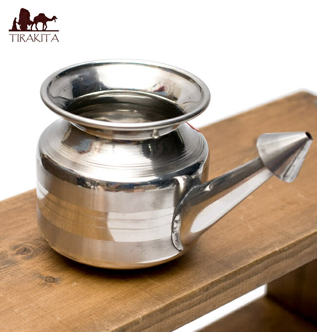 楽天市場 ステンレスのネティポット 鼻水差し 直径 約8 5cm 高さ 8 5cm 花粉症 ナティポット 鼻うがい 花粉症対策 ネティポットの使い方 インド 健康器具 美容と健康 エスニック アジア 雑貨 インド雑貨 アジア雑貨 Tirakita