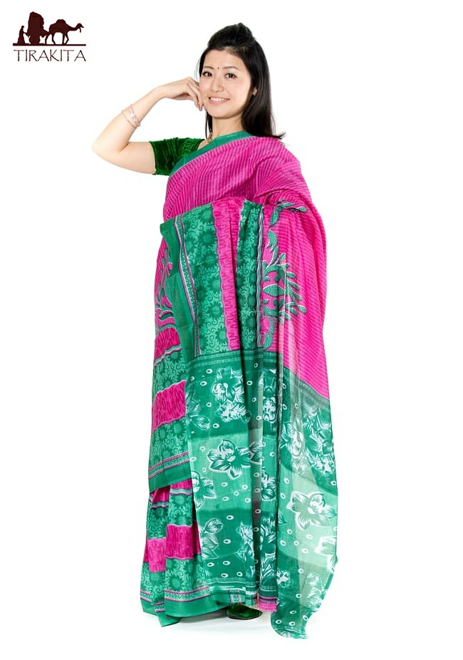 楽天市場 レトロボタニカル柄 カラフルサリー レトロサリー レトロボタニカルサリー 民族衣装 デコレーション布 インド インドサリー レディース エスニック衣料 アジアンファッション エスニックファッション インド雑貨 アジア雑貨 Tirakita