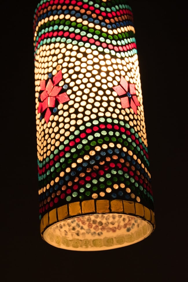 7155円 お礼や感謝伝えるプチギフト 吊り下げモザイクランプ 直径10cm程度 アラビア風ランプ インテリア アジアン ランプシェード エスニック インド 雑貨
