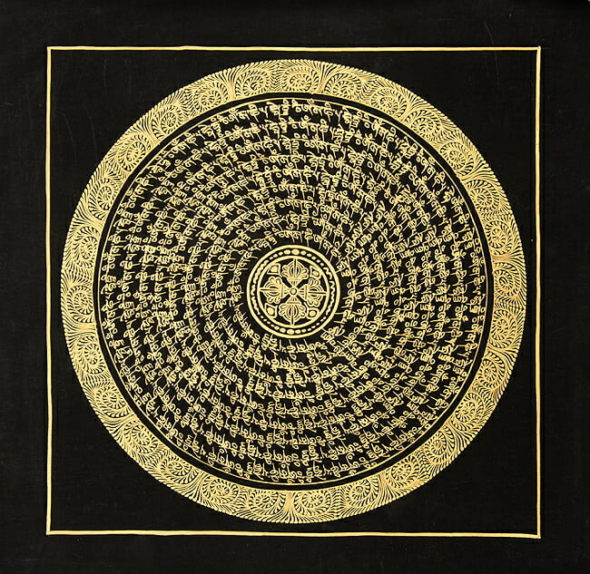 楽天市場 送料無料 一点物 タンカ 種子マンダラ 36cm X 37cm 曼荼羅 手描きのタンカ 曼陀羅 仏画 インド 本 印刷物 ステッカー ポストカード ポスター インド雑貨 アジア雑貨 Tirakita