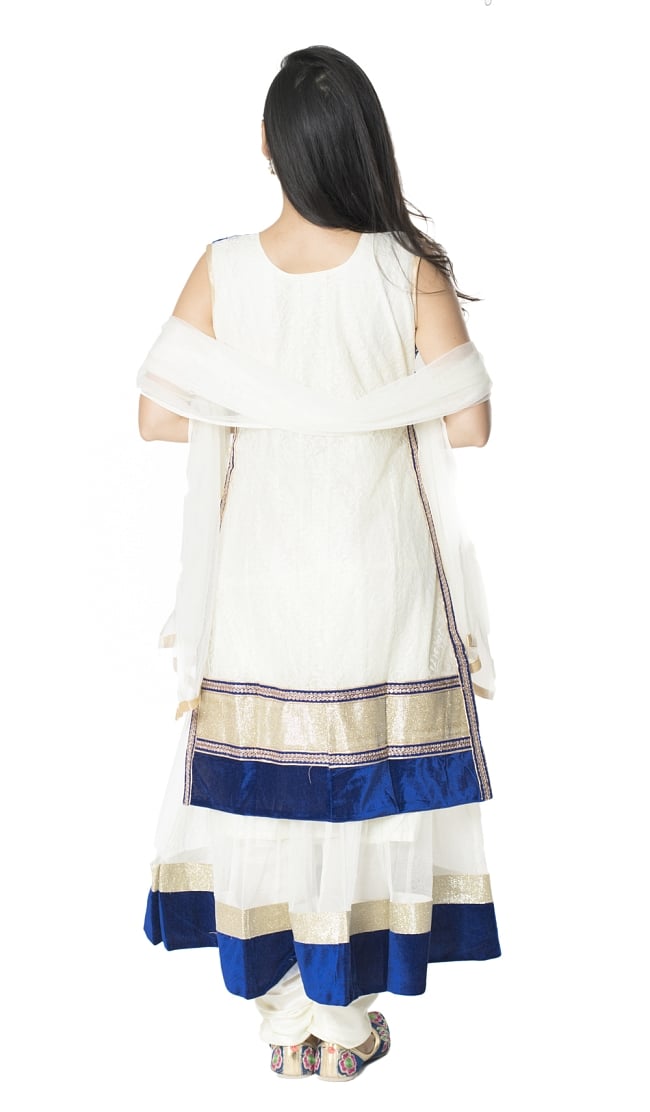 年最新海外 白 青 パーティードレス 送料無料 3点セット サフェードのパンジャビドレス コスプレ インドのドレス パーティードレス パンジャービードレス コスプレ シンギングボール 女性物 アジアンファッション レディース サリー エスニックファッション