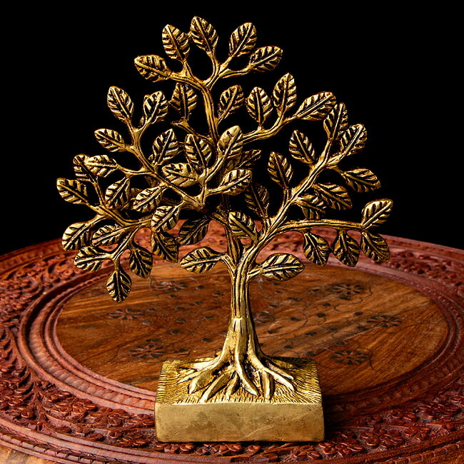 【送料無料】 ブラス製 生命の樹 Tree of Life 19cm / 真鍮 仏像 神像 インドの神様像 置物 エスニック アジア 雑貨【レビューで1000円クーポン プレゼント】