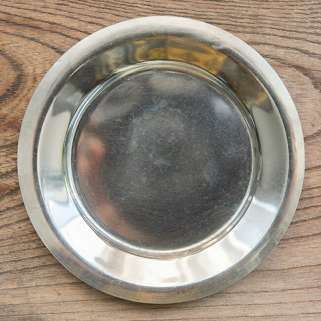 重ねられるカレー小皿 ステンレスの薄小皿(約12cm) / インド カレー皿 ターリー チャイ チャイカップ アジアン食品 エスニック食材