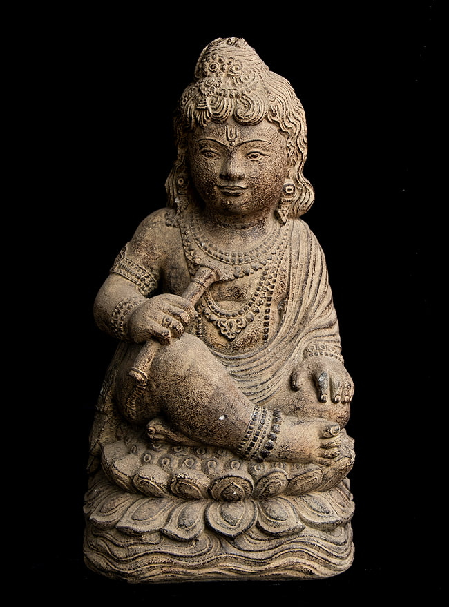 被り心地最高 クリシュナ・神仏像・希少特大（木製）愛の守り神に