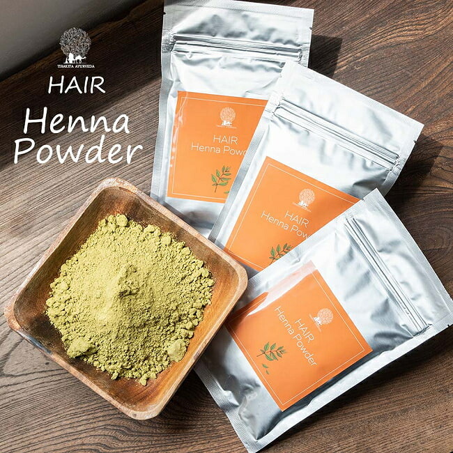 SuperSale 線毛用 ティラキタ ヘナ 黒色火薬 100g HAIR Henna Powder / メヘンディ バーラットの薬草 ヘナタトゥー Mehendi 白髪染め 髪の毛世話をする コスメ アーユルヴェーダ かざり付ける品