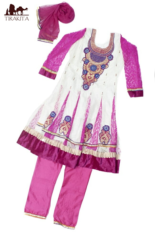 お手頃価格 サフェードのパンジャビドレス 送料無料 3点セット エスニックファッション アジアンファッション エスニック衣料 女性物 レディース サリー パンジャービードレス インドのドレス コスプレ パーティードレス 白 ピンク Id Chaniya 102 Spmau Ac In