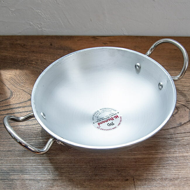 インド鍋 アルミニウム カダイ【直径：約24cm】 / テンパリング カラヒ タルカ 調理器具 食器 アジアン食品 エスニック食材 食材【レビューで500円クーポン プレゼント】