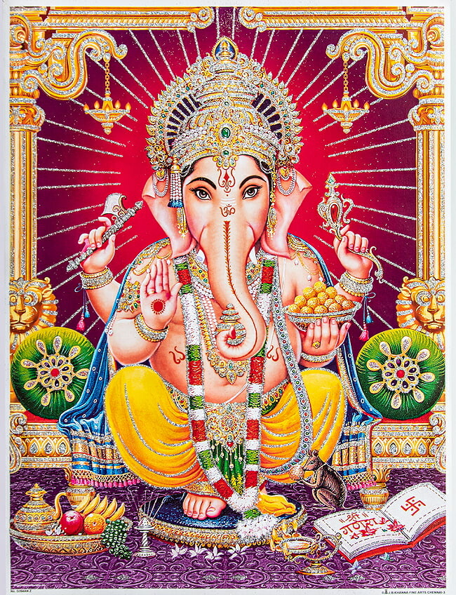 ガネーシャ Ganesha 楽天市場】インドの神様 ガネーシャ神ステッカー×1枚[D-59M