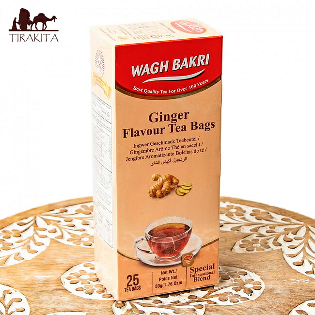 【楽天市場】【WAGH BAKRI】ジンジャー フレーバー ティー ティーバッグ Ginger Flavour Tea Bags / インドの