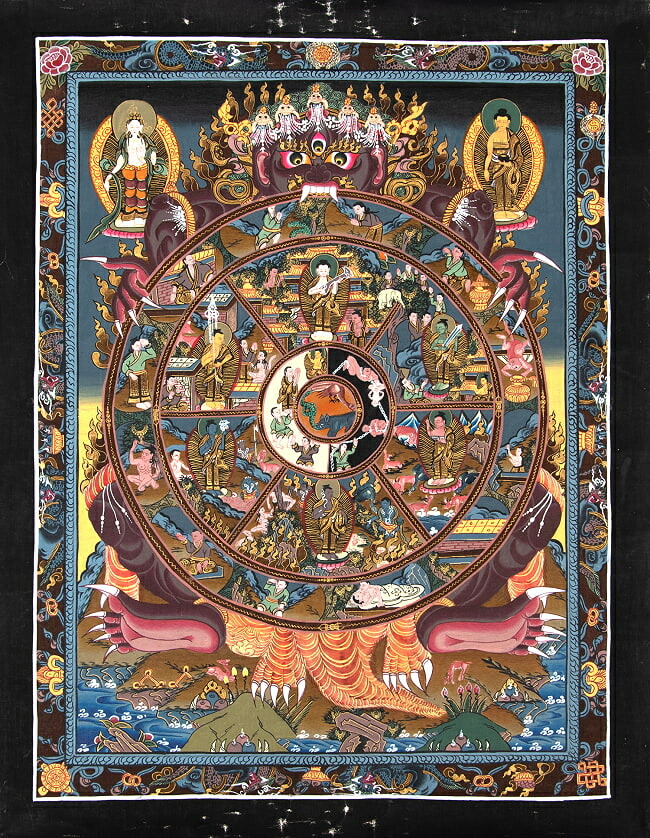 楽天市場】六道輪廻図（Wheel of Life）/仏画／曼荼羅／チベット