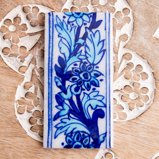 Tirakita 10 3 Cm X 5 Jaipur Blue Pottery Arabesque 10 3 Cm X 5 Jaipur Blue Pottery Arabesque Decoration Tile Kitchen Asian Interior Ethnic India