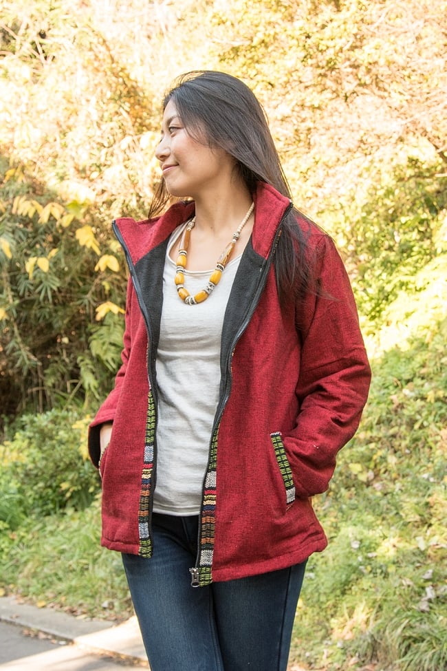 送料無料 ネパールのゲリラインジャケット レディース Xlサイズ以上 メンズ Mサイズ以上 冬 インナーフリース ゲリ素材 冬のアウター コート ユニセックス アジアンファッション エスニック衣料 エスニックファッション Napierprison Com