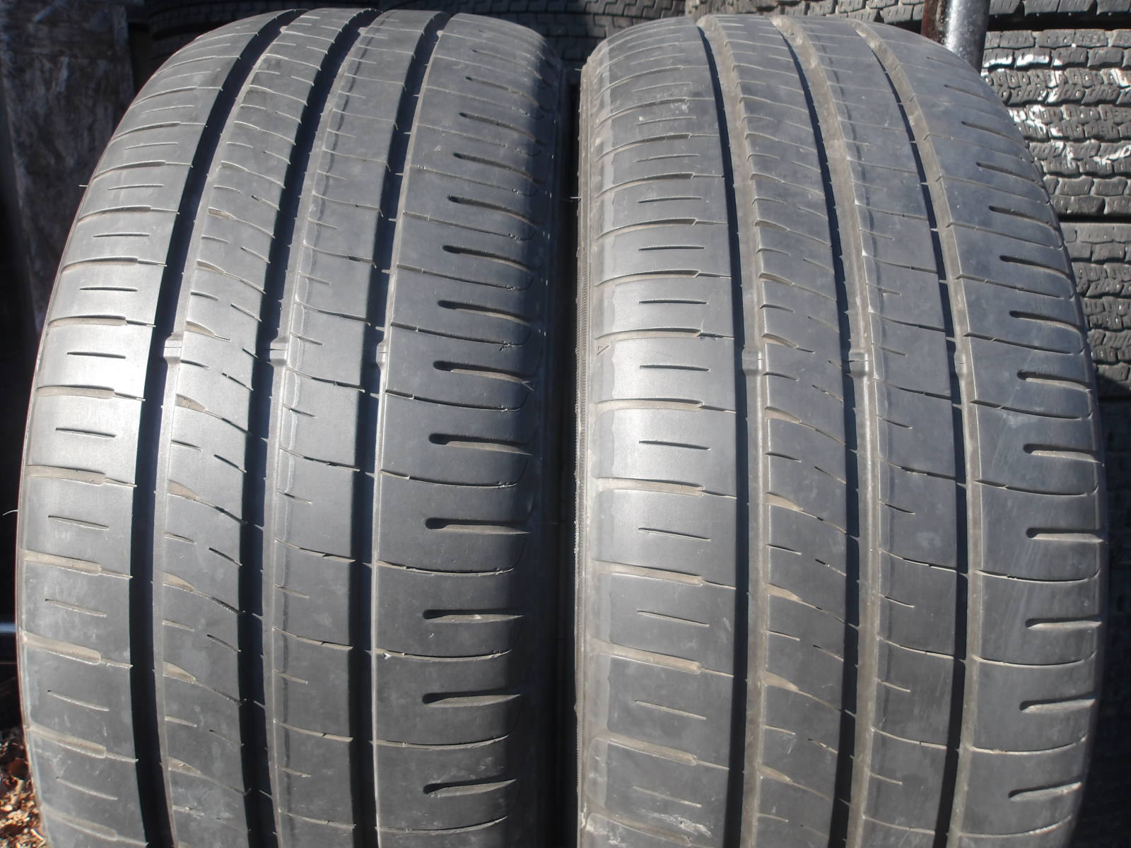 Q762-ソ1 【中古】{送料無料} 205/50R17 夏2本セット サマータイヤ 89V 205/50-17 205-50-17 ダンロップ エナセーブ EC204｜タイヤ夢　店