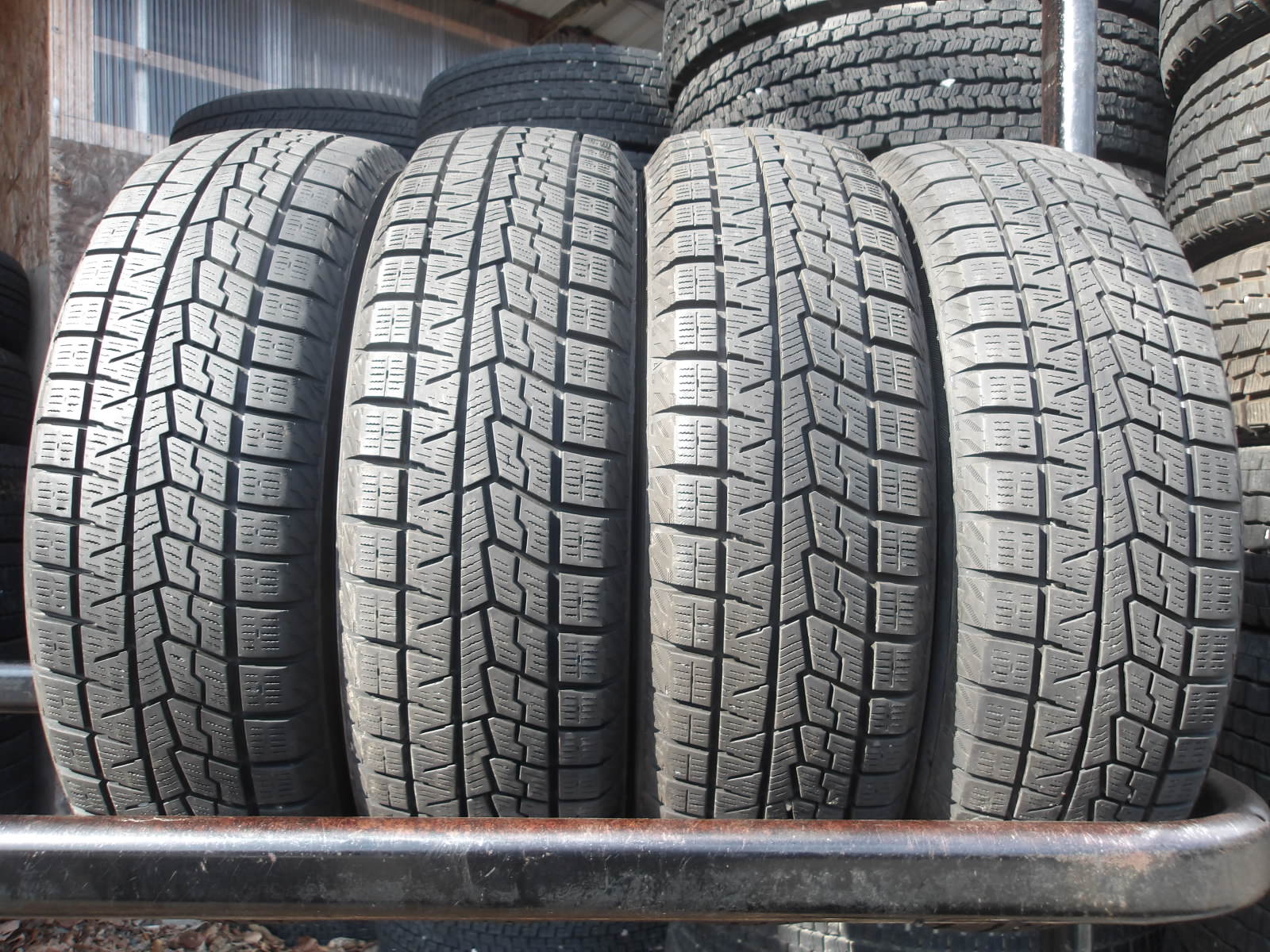 X9-1 【中古】{送料無料} 155/70R13 冬4本セット スタッドレス 75Q 155/70-13 155-70-13 ヨコハマ アイスガード iG70｜タイヤ夢　店