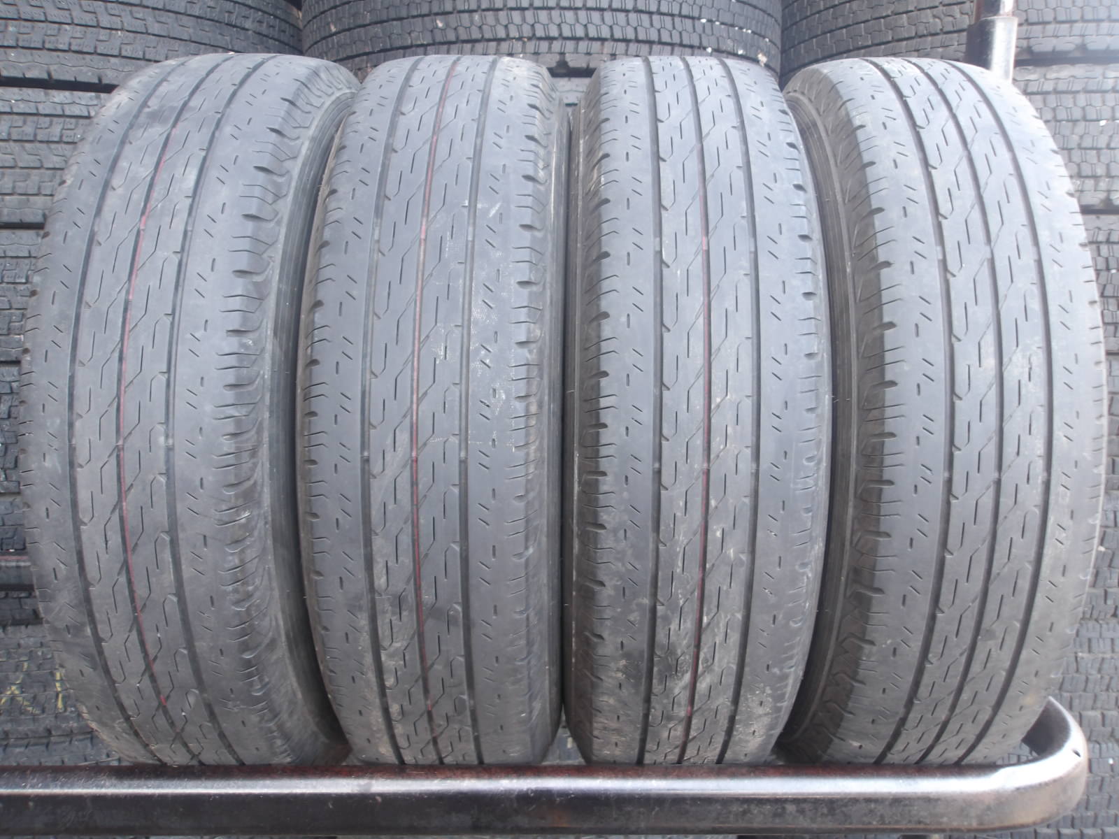 R87-ソ1 【中古】{送料無料} 175/80R14 夏4本セット サマータイヤ LT 99/98N 175/80-14 175-80-14 ブリヂストン エコピア R680｜タイヤ夢　店