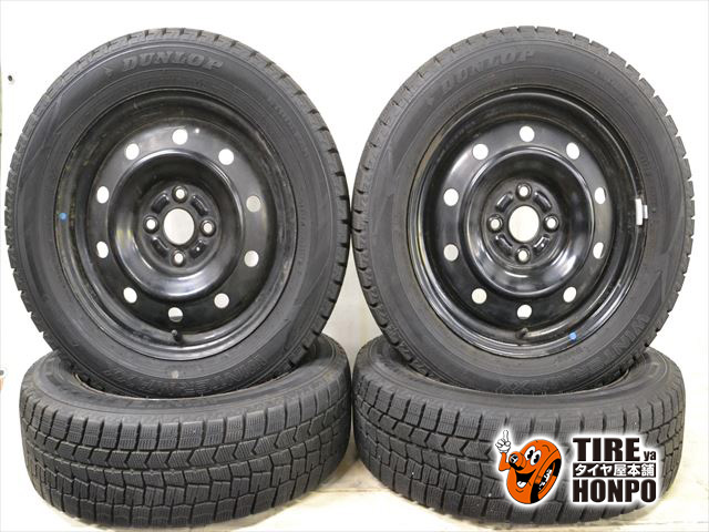 中古タイヤ 4本セット 175/65R15 84Q ダンロップ ウィンターマックスWM02 スズキスイフト純正ホイール付 スタッドレスタイヤ 175/65R15 84Q 【中古】 【RCP】
