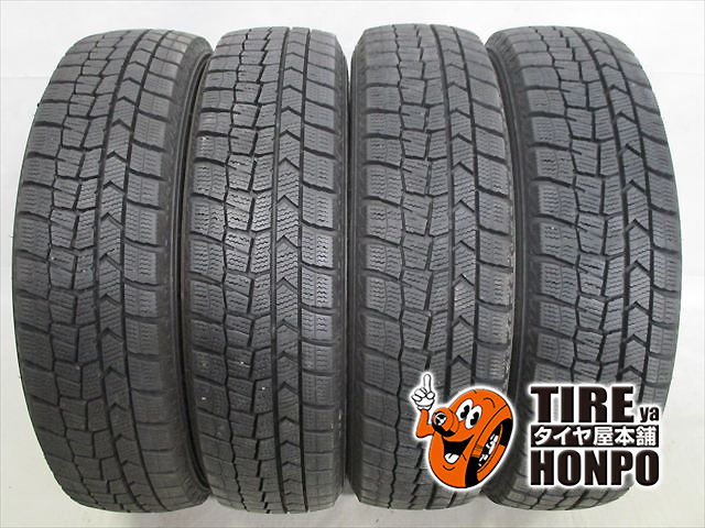 中古タイヤ 4本セット 155/65R14 75Q ダンロップ ウィンターマックスWM02 スタッドレスタイヤ 155/65R14 75Q 【中古】 【RCP】｜タイヤ屋本舗　店