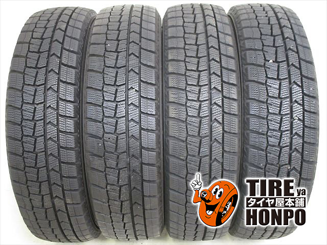 中古タイヤ 4本セット 155/65R14 75Q ダンロップ ウィンターマックスWM02 スタッドレスタイヤ 155/65R14 75Q 【中古】 【RCP】 8,030円